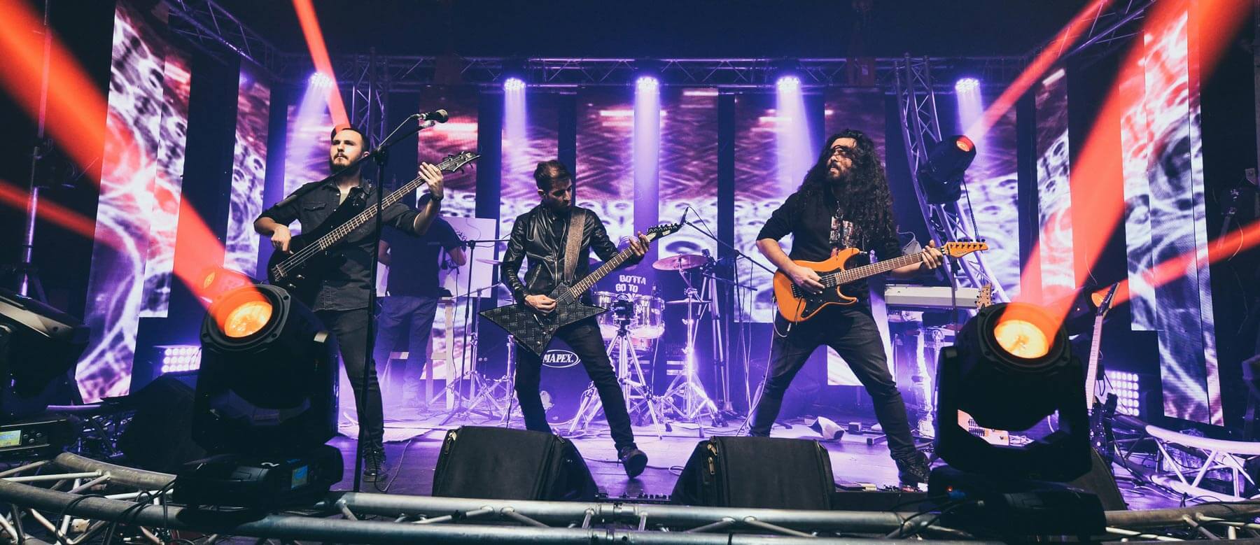 Music brand playing a live concert